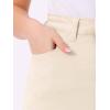 imageAllegra K Casual Denim Skirt for Womens High Waist Split Back Pockets Midi Jean SkirtsLight Apricot