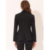 imageAllegra K Womens Casual Jacket Steampunk High Low Hem Open Front Long Sleeves Work Peplum BlazerBlack