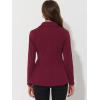 imageAllegra K Womens Casual Jacket Steampunk High Low Hem Open Front Long Sleeves Work Peplum BlazerBurgundy