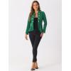 imageAllegra K Womens Casual Jacket Steampunk High Low Hem Open Front Long Sleeves Work Peplum BlazerDark Green