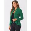 imageAllegra K Womens Casual Jacket Steampunk High Low Hem Open Front Long Sleeves Work Peplum BlazerDark Green