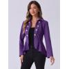 imageAllegra K Womens Casual Jacket Steampunk High Low Hem Open Front Long Sleeves Work Peplum BlazerDark Purple