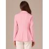 imageAllegra K Womens Casual Jacket Steampunk High Low Hem Open Front Long Sleeves Work Peplum BlazerPink