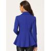 imageAllegra K Womens Casual Jacket Steampunk High Low Hem Open Front Long Sleeves Work Peplum BlazerRoyal Blue