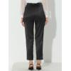 imageAllegra K Womens High Waist Pants with Pocket Business Casual Tapered Ankle Satin Pants