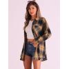 imageAllegra K Womens Plaid Shirt St Patricks Day Boyfriend Casual Button Down Long Sleeve Checkered Blouse TopBlack Caramel