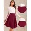 imageAllegra K Casual Office ALine Skirt for Womens Knee Length Button Decor Midi Pleated SkirtsBurgundy