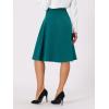 imageAllegra K Casual Office ALine Skirt for Womens Knee Length Button Decor Midi Pleated SkirtsLake Blue