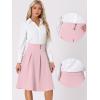 imageAllegra K Casual Office ALine Skirt for Womens Knee Length Button Decor Midi Pleated SkirtsPink