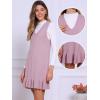 imageAllegra K Cute Ruffle Sweater Dress for Womens Casual Sleeveless V Neck Chunky Pullover Knit Mini DressDusty Pink