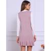 imageAllegra K Cute Ruffle Sweater Dress for Womens Casual Sleeveless V Neck Chunky Pullover Knit Mini DressDusty Pink