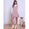 imageAllegra K Cute Ruffle Sweater Dress for Womens Casual Sleeveless V Neck Chunky Pullover Knit Mini DressDusty Pink