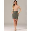 imageAllegra K Faux Suede Skirt for Womens High Waist Casual Belted Pencil SkirtsArmy Green