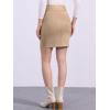imageAllegra K Faux Suede Skirt for Womens High Waist Casual Belted Pencil SkirtsKhaki