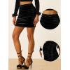 imageAllegra K Halloween Velvet Skirt for Womens Party Bodycon Ruched Mini SkirtsBlack