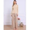 imageAllegra K Sweaters for Women Mock Turtleneck Tops Long Sleeve Slim Fit Tee Casual Trendy Pullover Sweaters Fall Outfits 2025Khaki