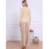 imageAllegra K Sweaters for Women Mock Turtleneck Tops Long Sleeve Slim Fit Tee Casual Trendy Pullover Sweaters Fall Outfits 2025Khaki