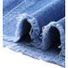 imageAllegra K Womens Basic Distressed High Waist Ripped Hem Washed Jeans Denim SkirtBright Blue