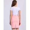 imageAllegra K Womens Basic Distressed High Waist Ripped Hem Washed Jeans Denim SkirtPink