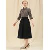 imageAllegra K Womens Cotton ALine Skirt Elastic Waist Casual Peasant Midi Skirts with PocketsBlack