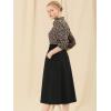 imageAllegra K Womens Cotton ALine Skirt Elastic Waist Casual Peasant Midi Skirts with PocketsBlack