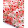 imageAllegra K Womens Knee Length Skirt Floral Elastic Waist Flowy Tiered ALine Ruffle SkirtPeach Pink