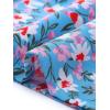 imageAllegra K Womens Knee Length Skirt Floral Elastic Waist Flowy Tiered ALine Ruffle SkirtSky Blue