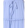imageAllegra K Womens Maxi Skirt Summer Boho Flowy Ruffle Swing Skirts ALine Beach Tiered Long SkirtLight Blue