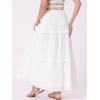 imageAllegra K Womens Maxi Skirt Summer Boho Flowy Ruffle Swing Skirts ALine Beach Tiered Long SkirtWhite