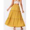 imageAllegra K Womens Maxi Skirt Summer Boho Flowy Ruffle Swing Skirts ALine Beach Tiered Long SkirtYellow