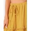 imageAllegra K Womens Maxi Skirt Summer Boho Flowy Ruffle Swing Skirts ALine Beach Tiered Long SkirtYellow