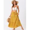 imageAllegra K Womens Maxi Skirt Summer Boho Flowy Ruffle Swing Skirts ALine Beach Tiered Long SkirtYellow
