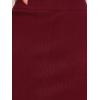 imageAllegra K Womens Sweater Skirts Ribbed Knit Elastic High Waist Stretchy Slit Casual Office Pencil Midi SkirtClaret