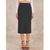 imageAllegra K Womens Sweater Skirts Ribbed Knit Elastic High Waist Stretchy Slit Casual Office Pencil Midi SkirtDark Gray