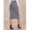 imageAllegra K Womens Sweater Skirts Ribbed Knit Elastic High Waist Stretchy Slit Casual Office Pencil Midi SkirtLight Grey