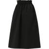 imageAllegra K Womens Cotton ALine Skirt Elastic Waist Casual Peasant Midi Skirts with PocketsBlack