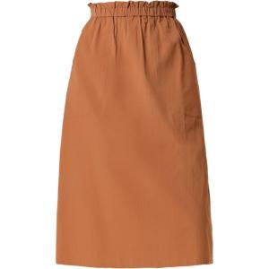 imageAllegra K Womens Cotton ALine Skirt Elastic Waist Casual Peasant Midi Skirts with PocketsBrown