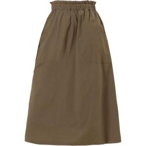 imageAllegra K Womens Cotton ALine Skirt Elastic Waist Casual Peasant Midi Skirts with PocketsCoffee