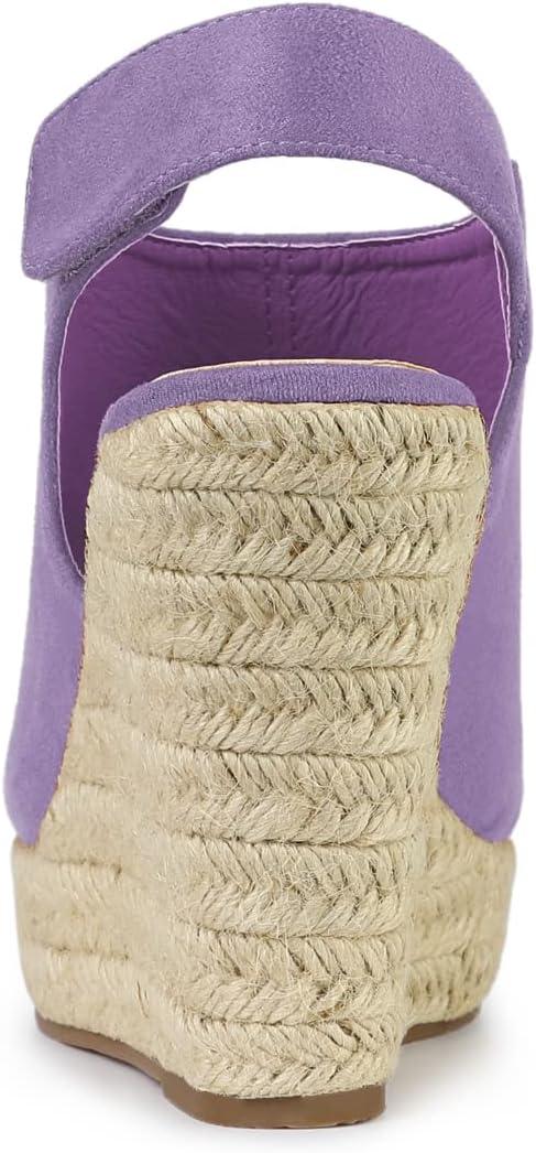 imageAllegra K Womens Espadrille Platform Heeled Wedges SandalsPurple