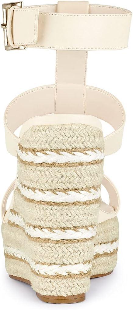 imageAllegra K Womens Espadrille Strappy Platform Wedges SandalsBeige
