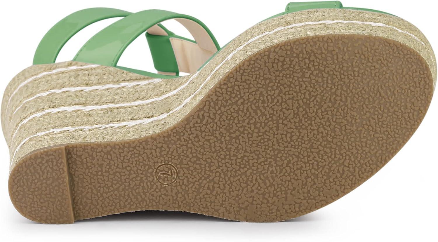 imageAllegra K Womens Espadrille Strappy Platform Wedges SandalsGreen
