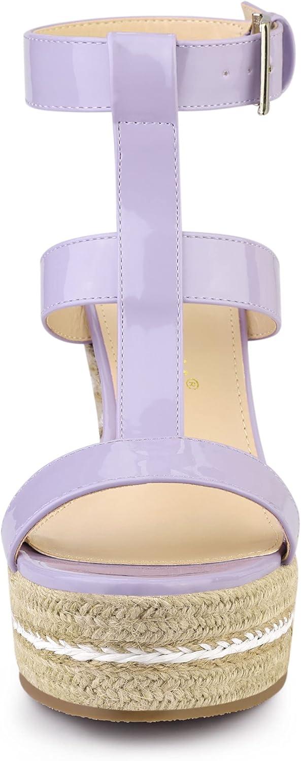 imageAllegra K Womens Espadrille Strappy Platform Wedges SandalsPurple