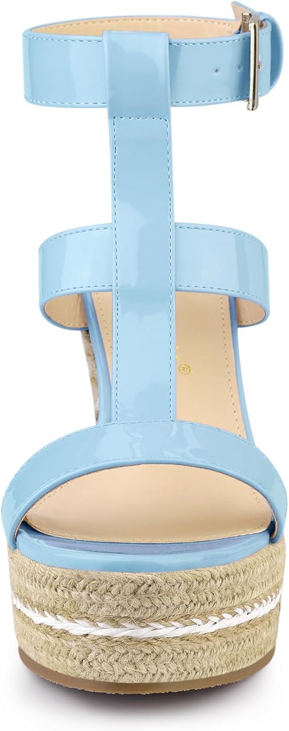 imageAllegra K Womens Espadrille Strappy Platform Wedges SandalsSky Blue