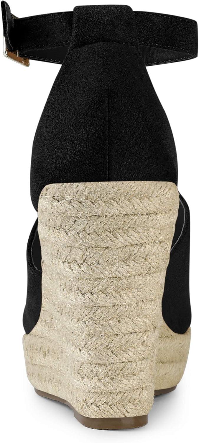 imageAllegra K Womens Espadrilles Platform Heels Wedges SandalsBlack