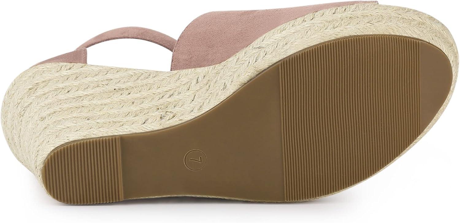 imageAllegra K Womens Espadrilles Platform Heels Wedges SandalsDust Pink