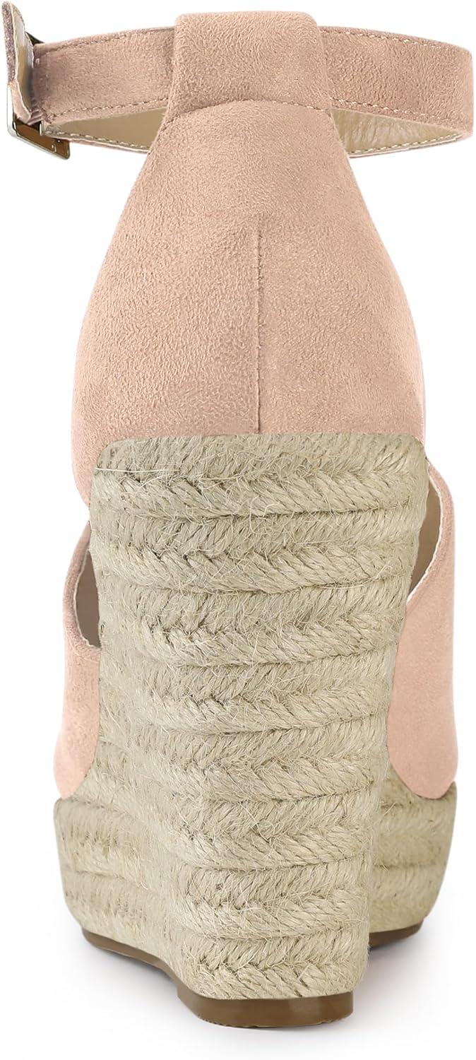 imageAllegra K Womens Espadrilles Platform Heels Wedges SandalsNude
