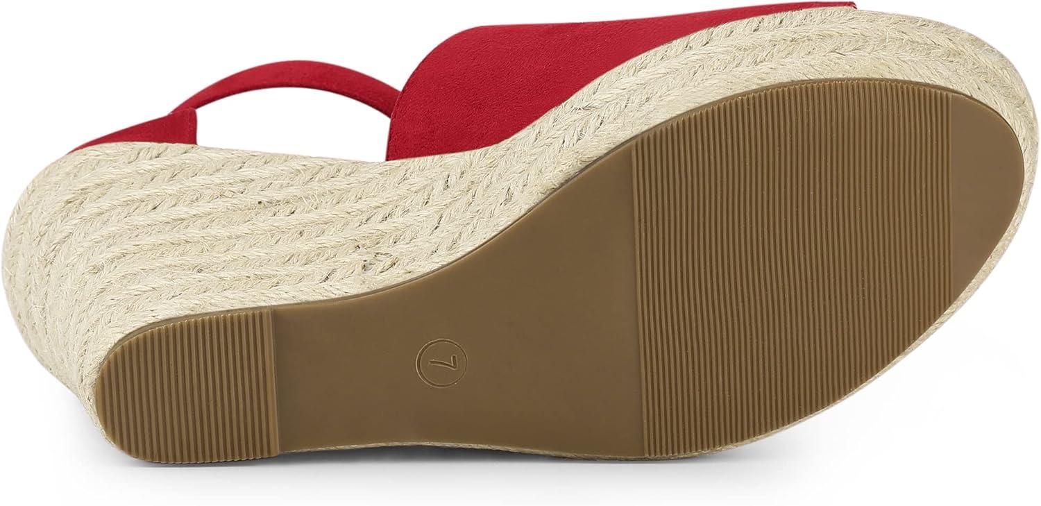imageAllegra K Womens Espadrilles Platform Heels Wedges SandalsRed