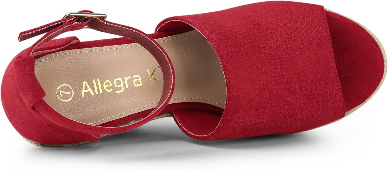 imageAllegra K Womens Espadrilles Platform Heels Wedges SandalsRed
