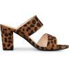 imageAllegra K Womens Block Heel Dual Straps Slide SandalsLeopard