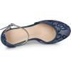 imageAllegra K Womens Closed Toe Espadrille Platform Heels Lace Wedge SandalsNavy Blue